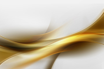 Abstract background powerful effect lighting. Gold blurred color waves design. Glowing creative graphic.