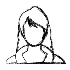 woman face portrait. beautiful spa model girl vector illustration