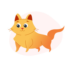 Cat - modern vector flat illustration.