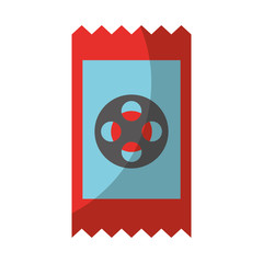 movie ticket isolated icon vector illustration design