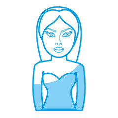 cartoon woman icon over white background. vector illustration