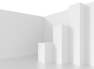 Minimalistic Interior Design. White Abstract Background