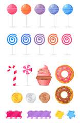 Tasty Sweets Isolated Illustrations Collection
