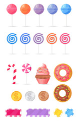 Tasty Sweets Isolated Illustrations Collection