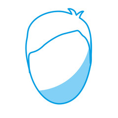 man face  icon over white background. vector illustration