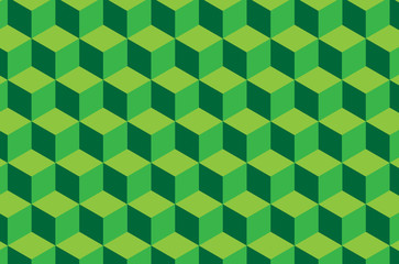 Seamless geometric cube design pattern