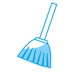 broom icon over white background. vector illustration