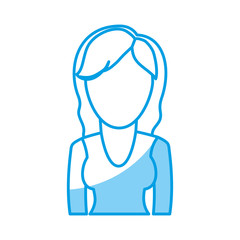 avatar woman icon over white background. vector illustration