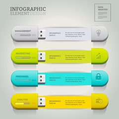 USB for information.business infographic option.can used for banner diagram workflow and web design layout,  presentation templates background.Vector illustration.