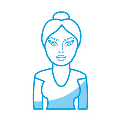 cartoon woman icon over white background. vector illustration