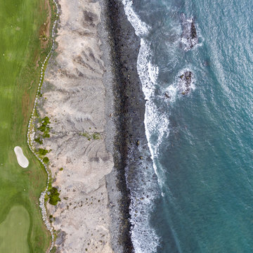 Coastline of the Atlantic Ocean.