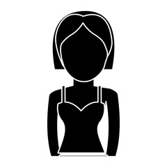 Obraz premium avatar woman icon over white background. vector illustration