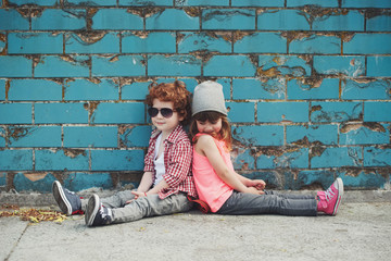 photo of two cute hipsters