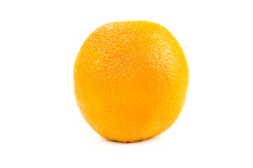 Ripe orange isolated on white background + Clipping Path