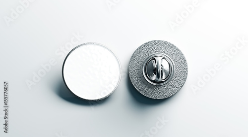 Download "Blank white round silver lapel badge mock up, front and ...