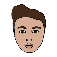 cartoon man icon over white background. colorful design. vector illustration