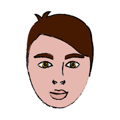 cartoon man icon over white background. colorful design. vector illustration