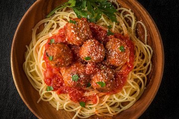 ミートボールスパゲッティ　Meatball spaghetti