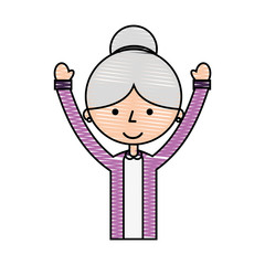 cute grandmother avatar character vector illustration design