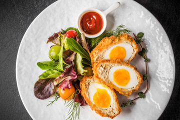 スコッチエッグ　イギリス料理　Scotch egg