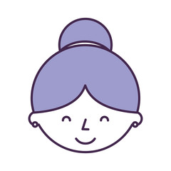 cute grandmother avatar character vector illustration design