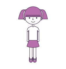young girl avatar character vector illustration design