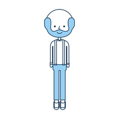 cute grandfather avatar character vector illustration design