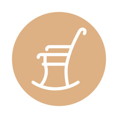 rocking chair isolated icon vector illustration design