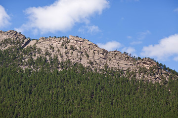 Fototapeta na wymiar Close-up photo of stone mountain on Lake Borovoe