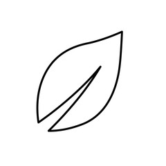 Fototapeta premium leaf icon over white background. vector illustration