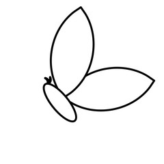 butterfly icon over white background. vector illustration