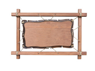 Obraz premium Empty place on a wooden board isolated over white