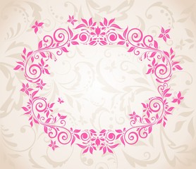 Beautiful decorative floral card