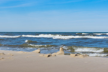 Zamek na piasku nad Morzem Baltyckim