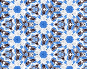 Abstract extruded pattern 3D illustration