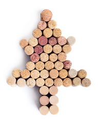 Christmas tree made from wine corks