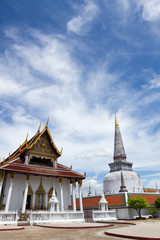 Fototapeta premium Ancient Pagoda in Wat Mahathat temple, Nakhon Si Thammarat ,Southern of Thailand