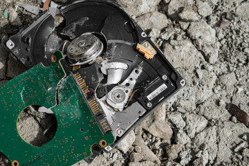 Broken hard drive (HDD)