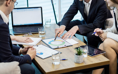 Business People Meeting Conference Discussion Corporate Concept,business team,business partners discussing documents and ideas,Business conference in a modern office