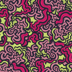 Colored doodle seamless pattern.