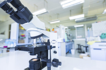 Close up of Microscopes in Laboratory