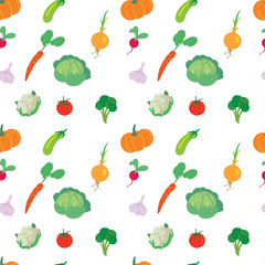 Vegetables Set on a white background