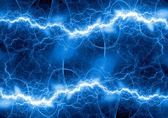 Fototapeta premium Blue plasma, abstract lightning background