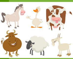 cartoon farm animals collection