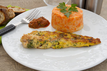 filet de poisson et purée