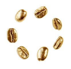 Gold coffee beans - 155819818