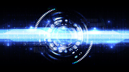 Technological abstract digital line modern interface background template vector