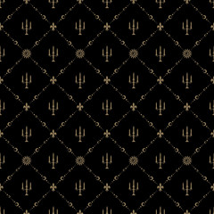 Vector illustration of a gothic background with candelabra and lilies