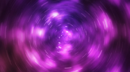 Buntes Farbspiel durch Astronomischen Nebel mit Science-Fiction-Effekt durch radiale Bewegungsunschärfe.