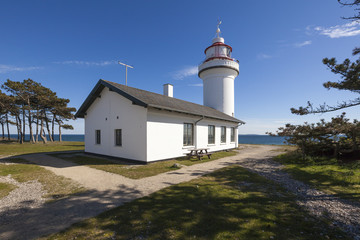 Fototapeta na wymiar Sletterhage lighthouse, Helgenaes peninsula, Djursland, Denmark